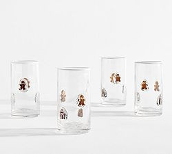Gingerbread Icon Highball Glasses - Set of 4 | Pottery Barn (US)