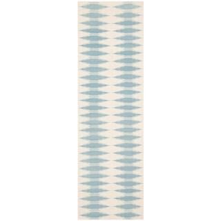 Safavieh Kilim Ivory/Blue 2 ft. x 6 ft. Runner Rug-NVK179A-26 - The Home Depot | The Home Depot