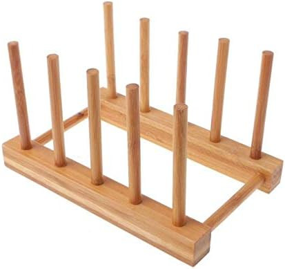 Bamboo Wooden Dish Rack Dishes Drainboard Drying Drainer Storage Holder Stand Kitchen Cabinet Org... | Amazon (US)