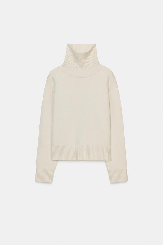 WOOL HIGH NECK JUMPER | Zara US