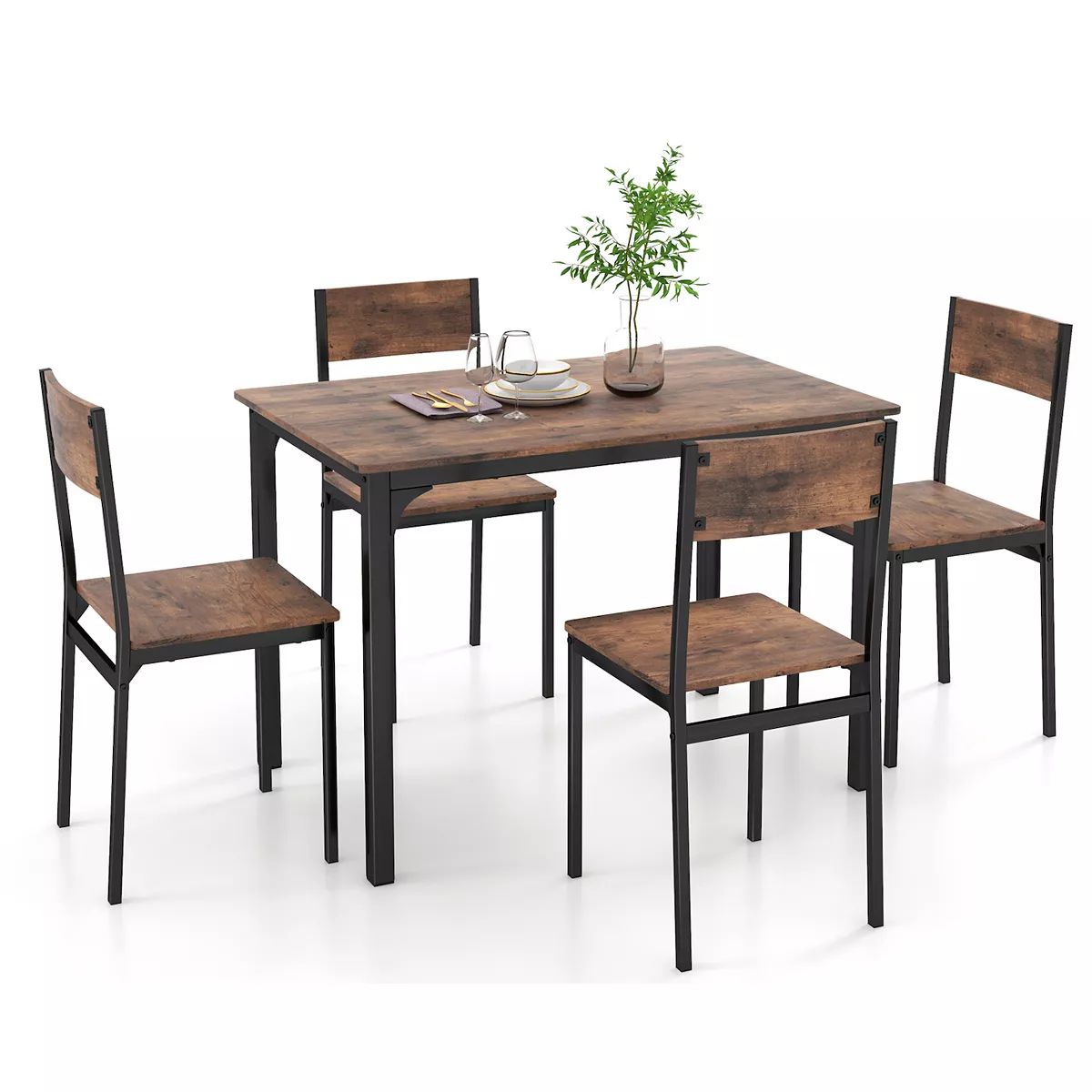 5 Piece Dining Table Set Industrial Style Kitchen Table And Chairs For 4 | Kohl's