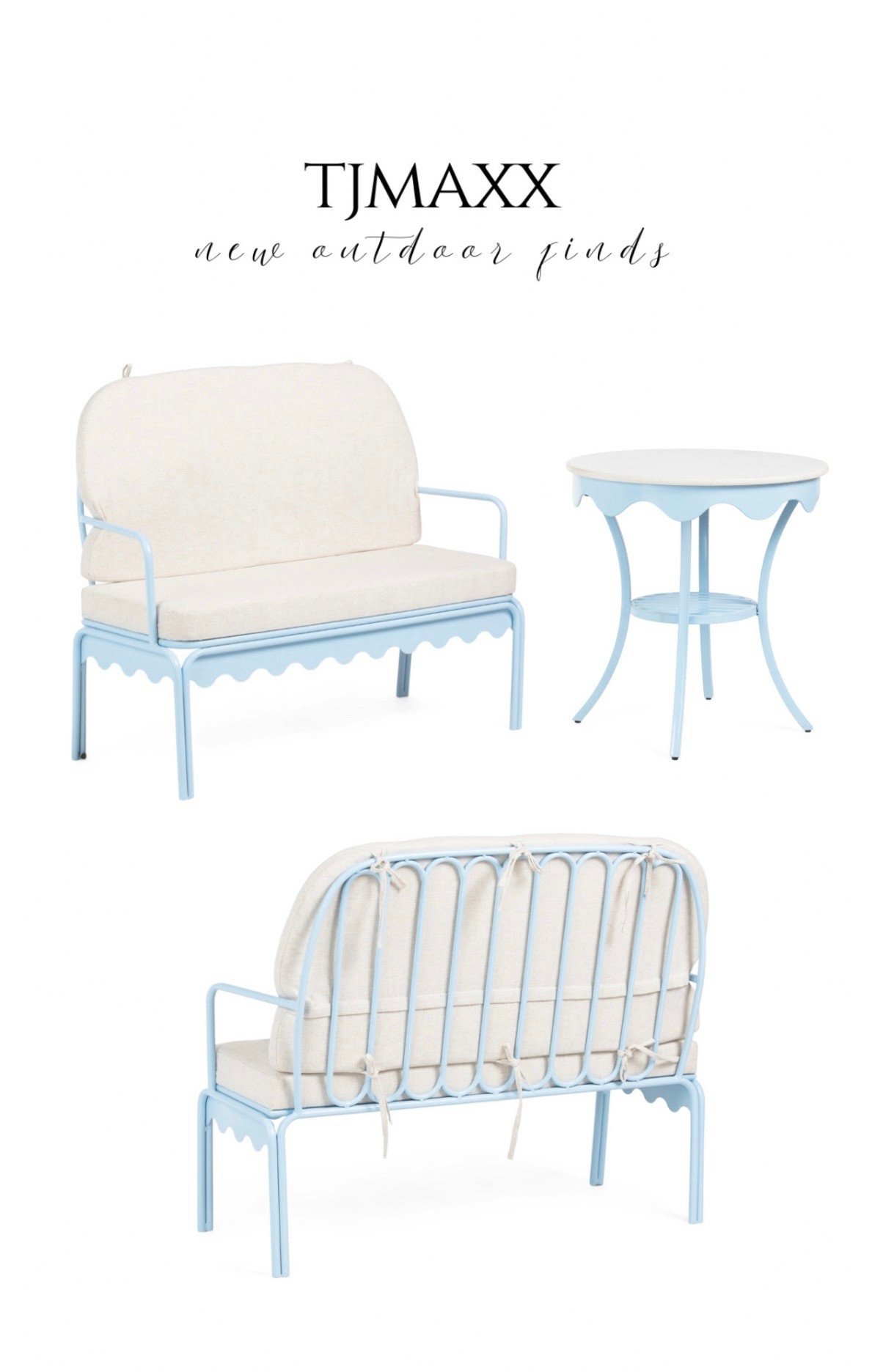 New Lillian August scalloped outdoor furniture 💙

#LTKSaleAlert #LTKHome