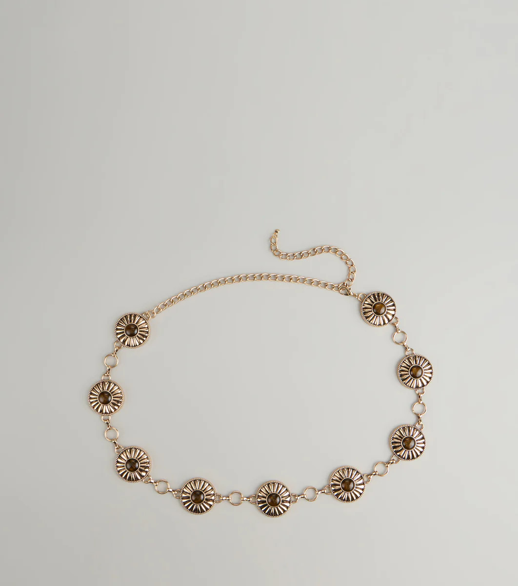 Sundown Radiance Concho Chain Belt | Windsor Stores