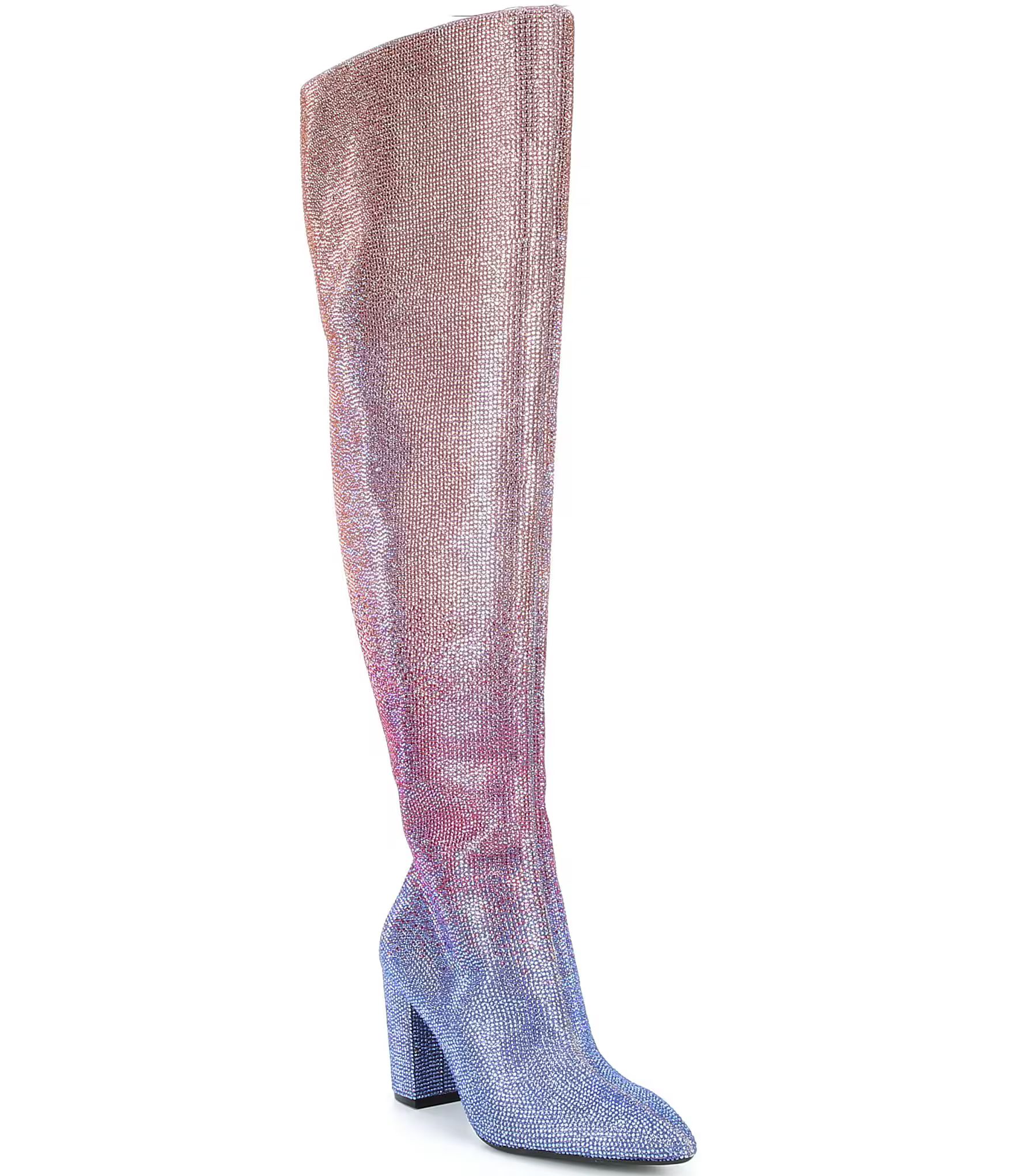 Queen-BeeTwo Ombre Rhinestone Over-the-Knee Boots | Dillard's