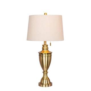 Fangio Lighting 31 in. Classic Urn Antique Brass Table Lamp W-1587AB - The Home Depot | The Home Depot