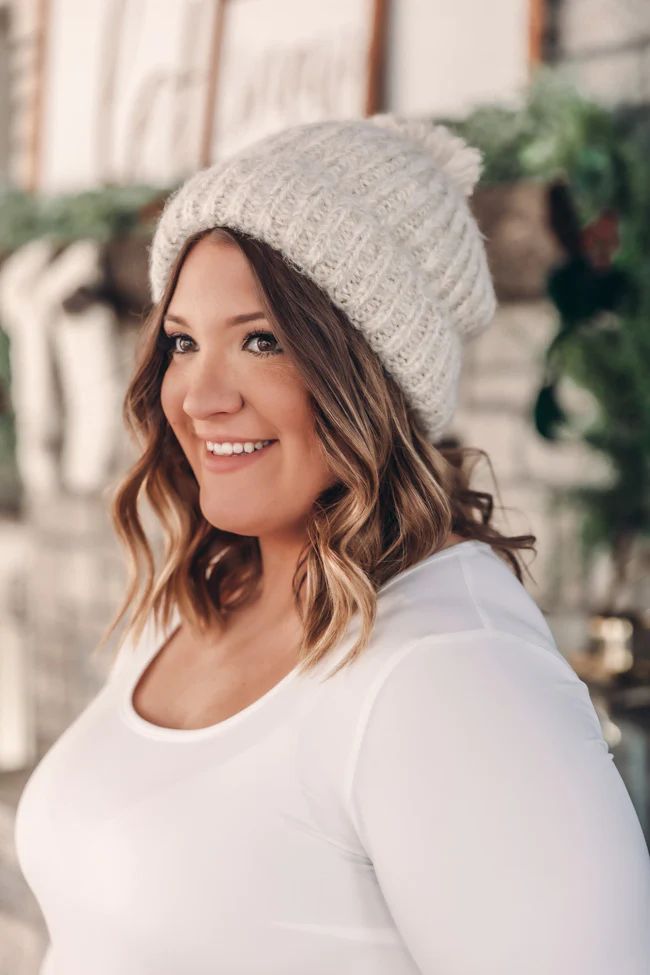 Forever Mine Beige Beanie DOORBUSTER | The Pink Lily Boutique