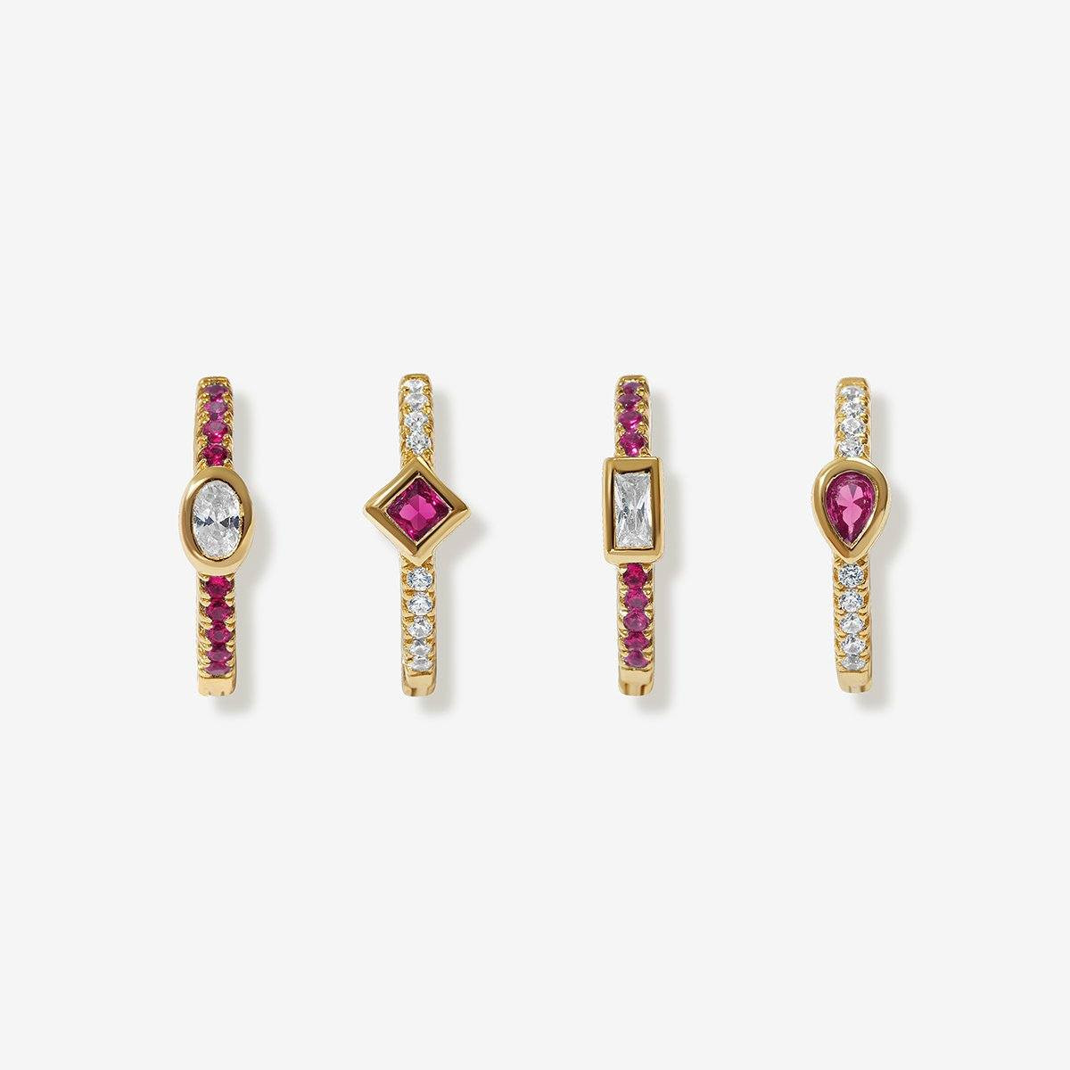 Karon ruby earring set | Adornmonde