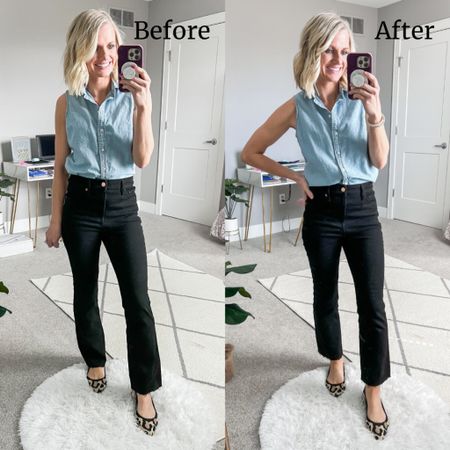 I love these FlexX Jeans from Express, but they didn’t have a petite length available in my size. They have a raw hem and I was able to easily cut some of the bottom off to create the perfect length for me! I’m wearing a size small  

#LTKstyletip #LTKsalealert #LTKfindsunder100