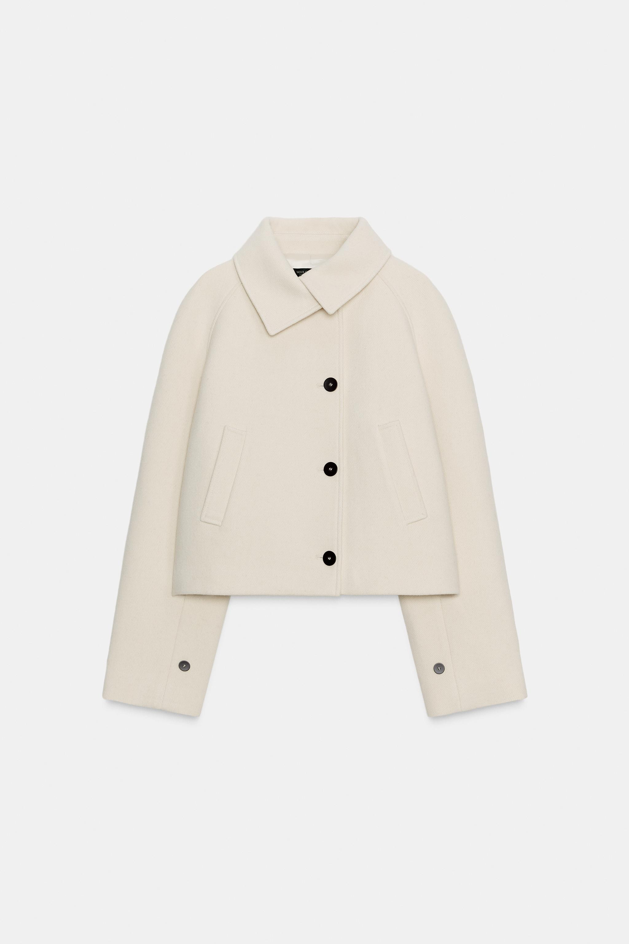 ZW COLLECTION SHORT WOOL COAT | Zara UK