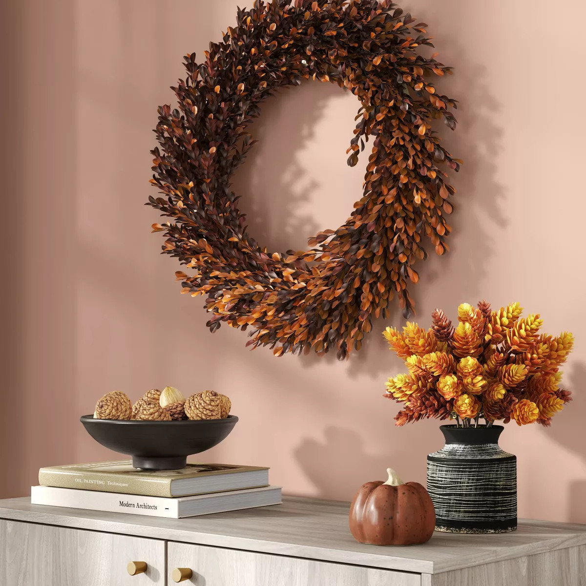 21.25" Boxwood Wreath Brown - Threshold™ | Target