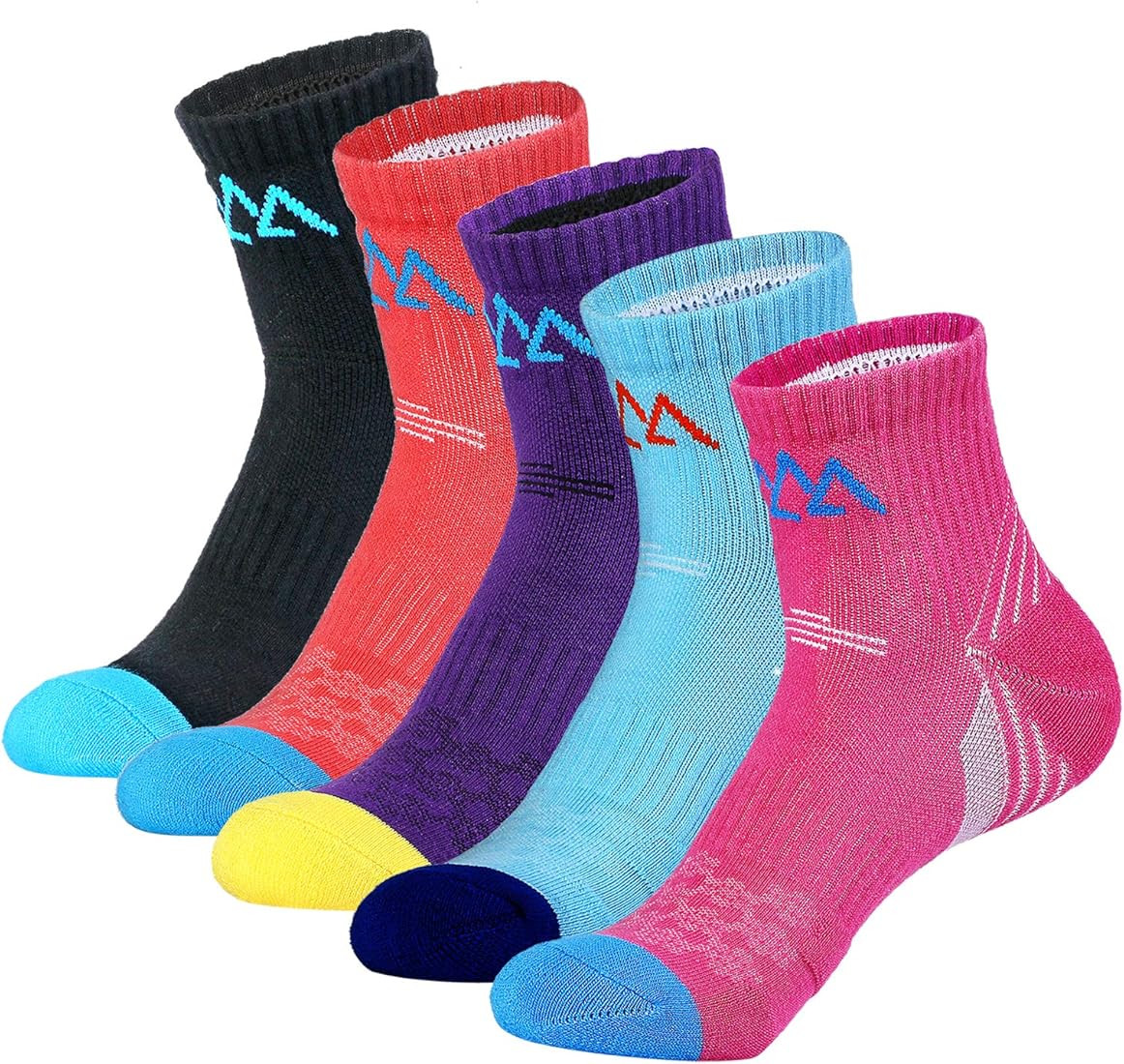 innotree 5 Pack Cushioned Hiking Socks for Women,Lightweight Wicking Women Crew Sock for Outdoor ... | Amazon (US)