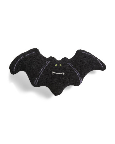 11x22 Bat Hooked Pillow | TJ Maxx