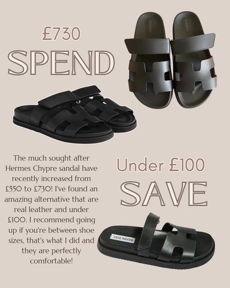 Hermes chypre sandal dupes - spend Vs save - black summer sandals 

#LTKSeasonal #LTKshoecrush #LTKfindsunder100