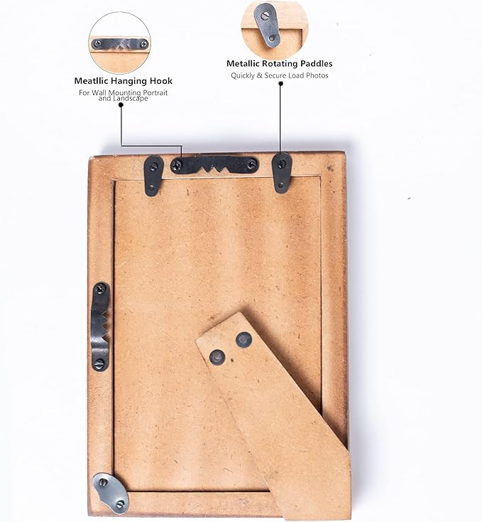 Bone Photo Frame With Brass Studded Ivory White Colored Vintage Picture Frames For Wall and Table... | Amazon (US)