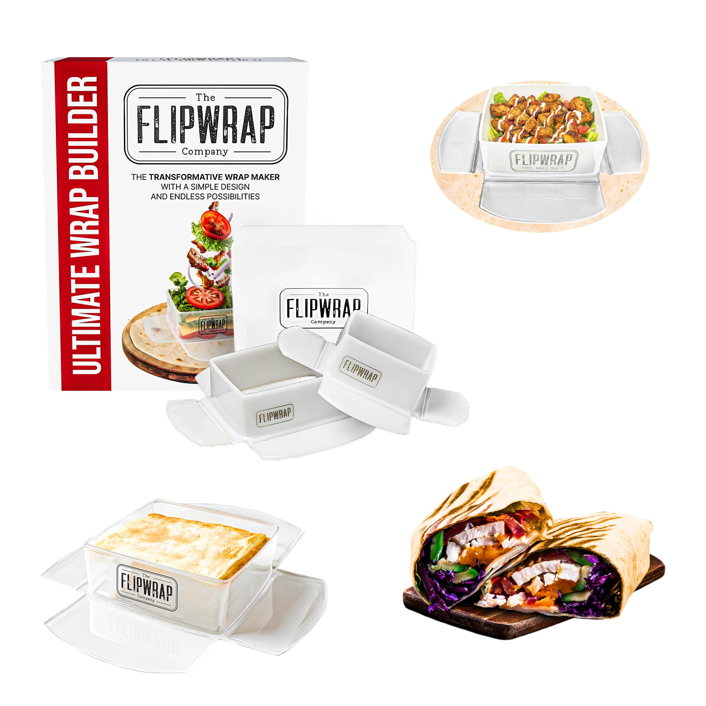 The Flipwrap Tortilla Wrap Maker Kit | Ultimate Wrap Builder for 7" and 10" Tortillas | Alternati... | Amazon (US)