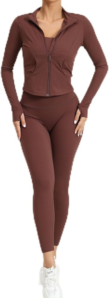 3 piece Workout Gym set for Women, align style, Fitness Sports Running Clothes Yoga Sportswear | Amazon (CA)