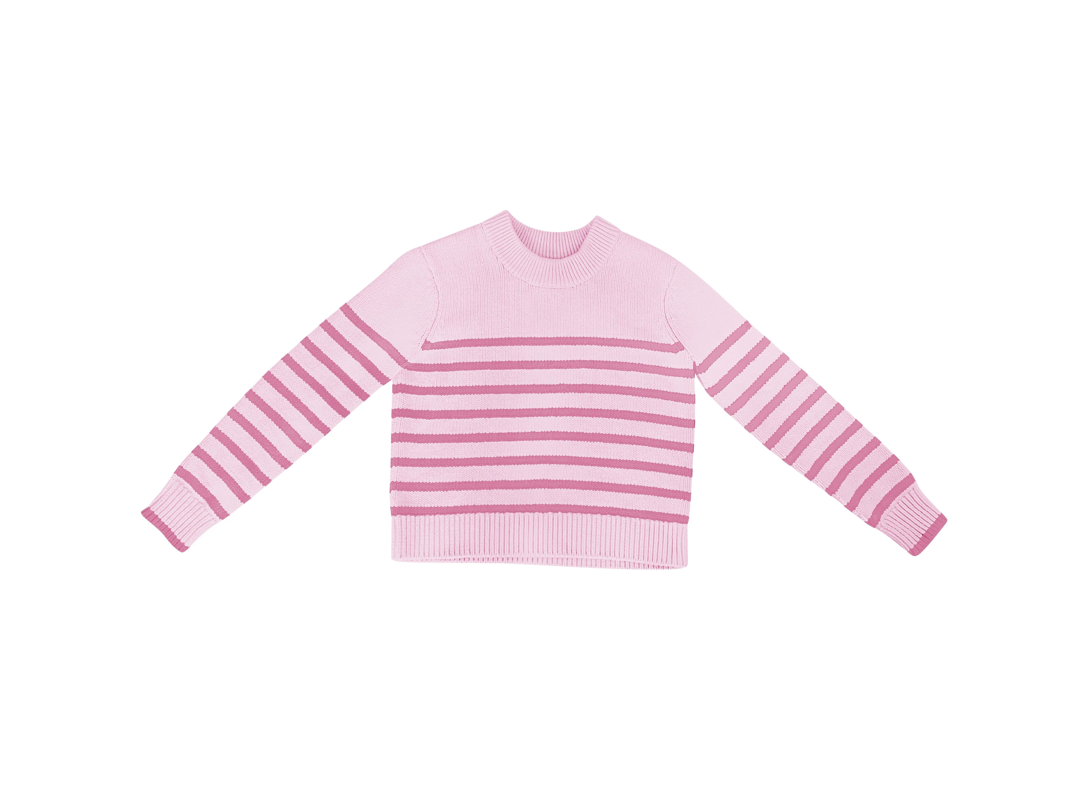 Tutto Knit | Pink Lemonde Striped Summer Sweater | tutto