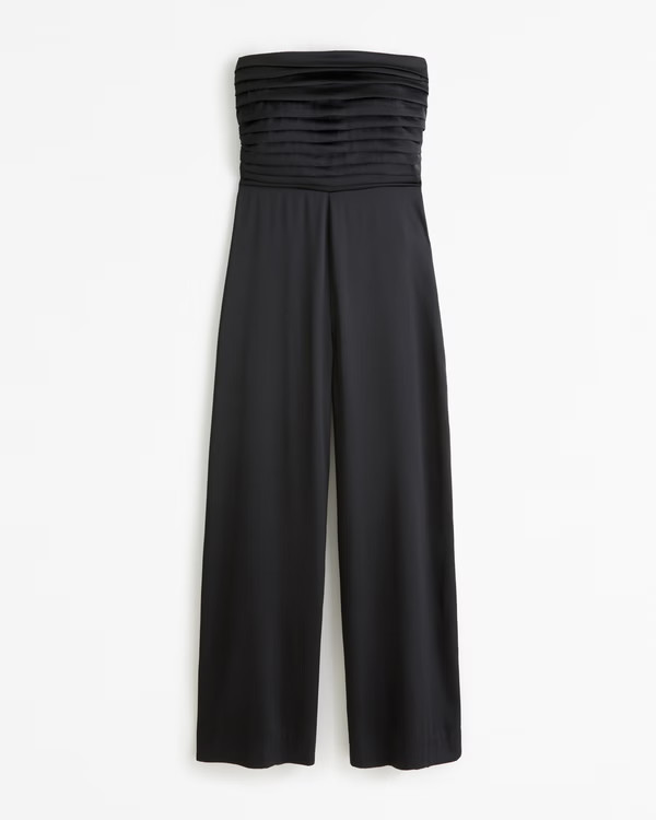 Emerson Ruched Strapless Jumpsuit | Abercrombie & Fitch (US)