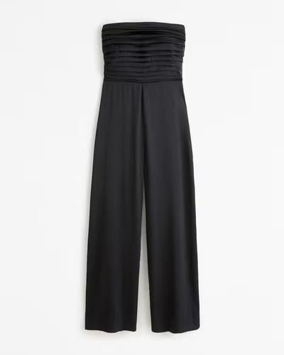 Women's Emerson Ruched Strapless Jumpsuit | Women's Dresses & Jumpsuits | Abercrombie.com | Abercrombie & Fitch (US)