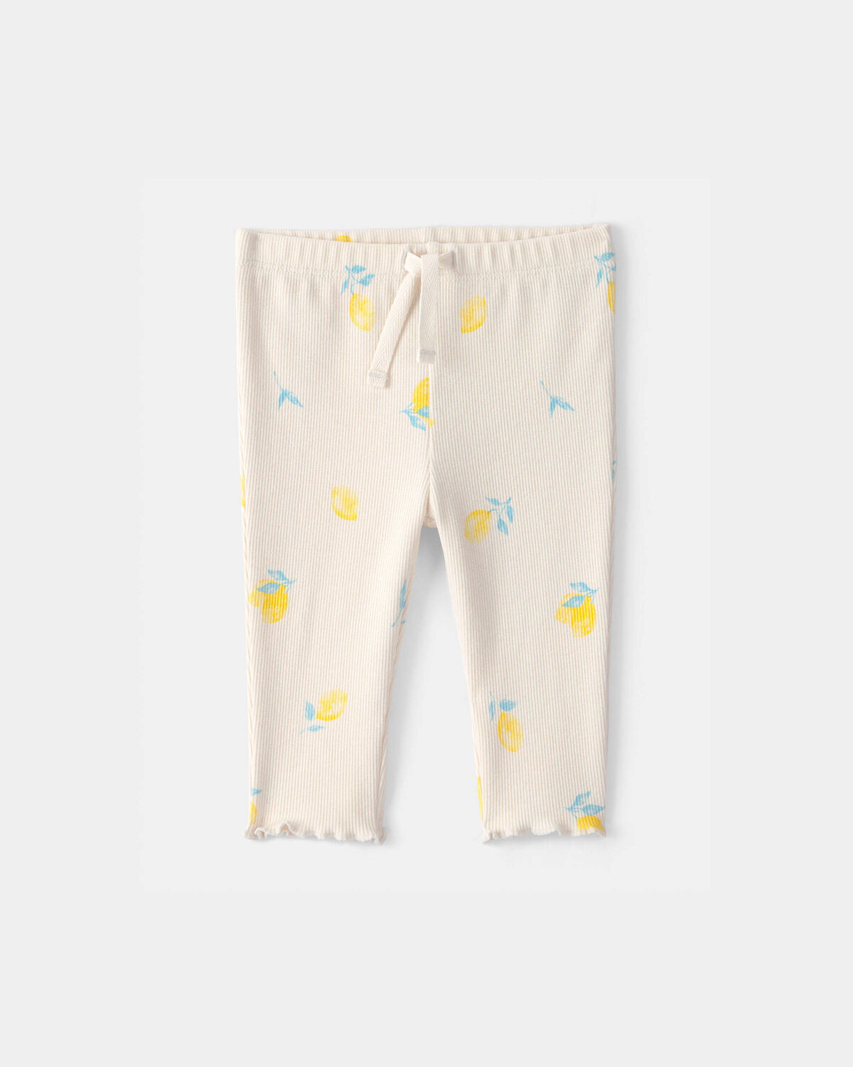 Baby Girl Lemon Rib Pants - Ivory | Carter's Inc