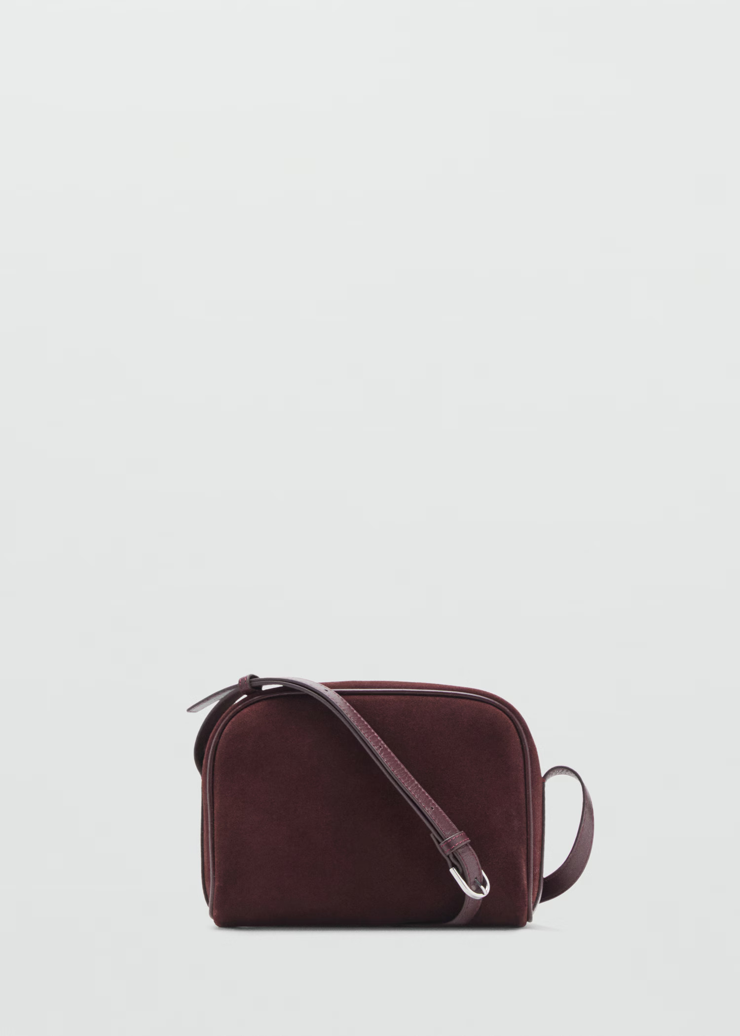 Suede leather shoulder bag | MANGO (UK)