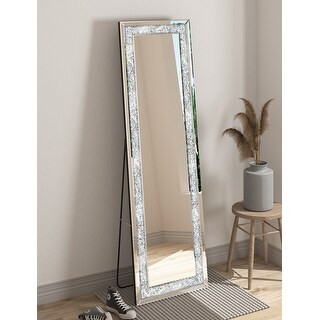 KOHROS Modern Rectangle Diamond Floor Mirror | Bed Bath & Beyond