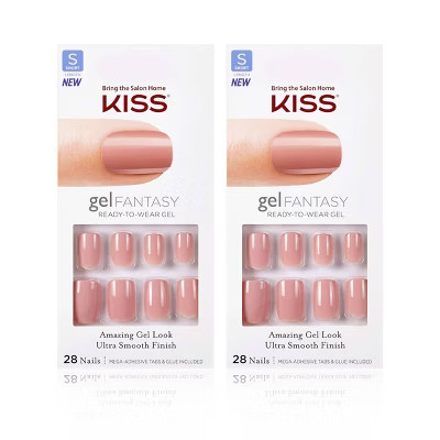 Kiss Gel Fantasy False Nails Pink Beige | Target