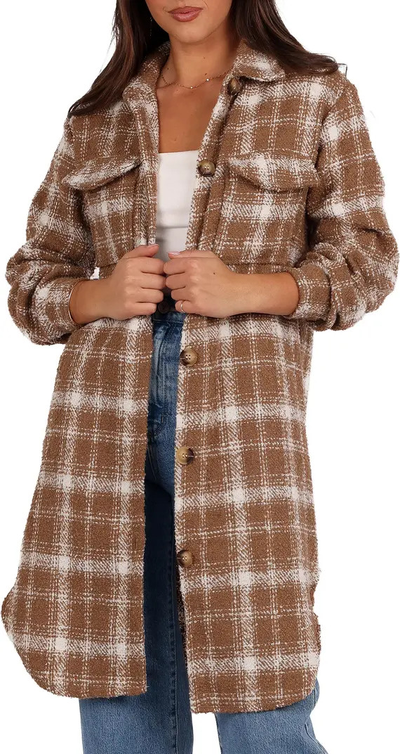 Petal & Pup Dion Plaid Longline Shacket | Nordstrom | Nordstrom