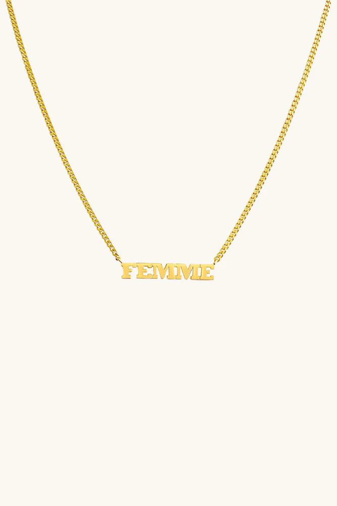 Femme Script Necklace | Sierra Winter Jewelry