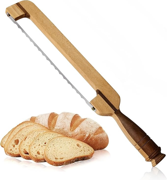 Original Design Wooden Bow Bread Knife,16.8 inch Bread Bow Knife for Homemade Bread Sourdough, Br... | Amazon (US)