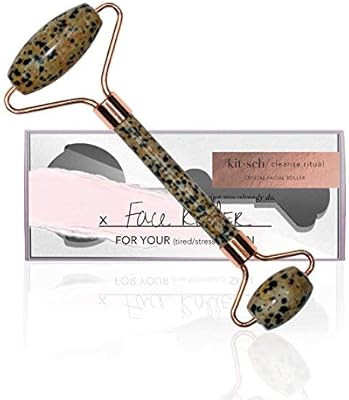 Kitsch Dalmatian Jasper Roller for Face - Facial Roller for Eyes, Neck and Body - Dalmatian Jaspe... | Amazon (US)