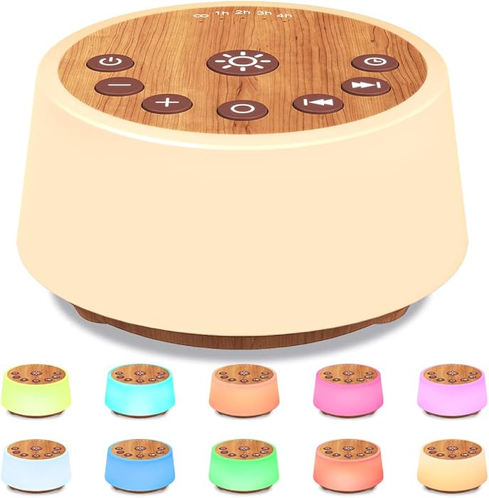 Color Noise Sound Machines with 10 Colors Night Light 25 Soothing Sounds and Sleep White Noise Ma... | Amazon (US)