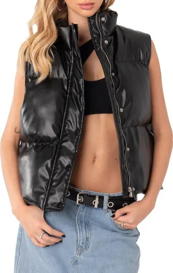 Kade Faux Leather Puffer Vest | Nordstrom