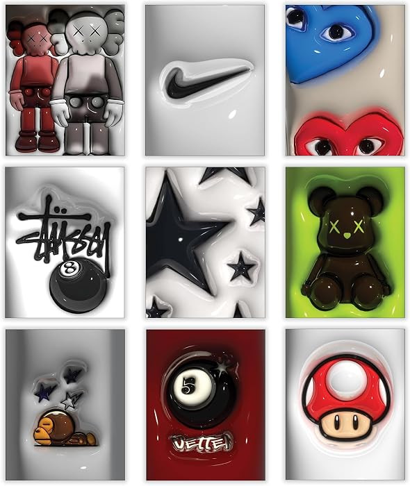 Hypebeast Posters Trendy Wall Decor Sneakerhead Room Decor For Teen Boys Room Girl Wall Collage A... | Amazon (US)