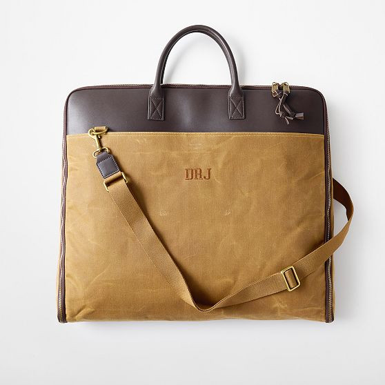 Jack Waxed Canvas Garment Bag | Mark and Graham