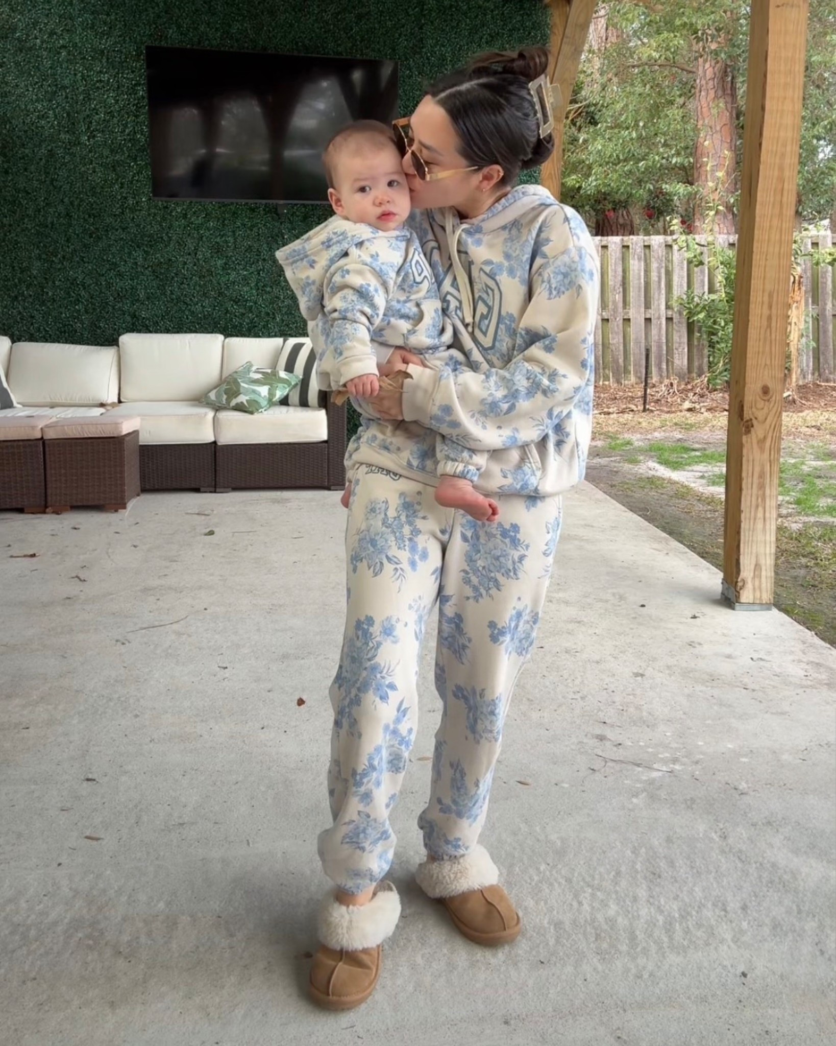 Forever matching my bestie 🫶🏼 runs true to size but I love oversized so I got a medium hoodie and XS joggers 🩵

#LTKSaleAlert #LTKBaby #LTKmomlife