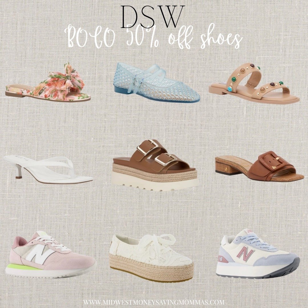 BOGO 50% off shoes @DSW through 5/3!

Flats  jelly shoes  platform sandals  sneakers  kitten heels  shoes  footwear 

#LTKgrwm #LTKSaleAlert #LTKootd