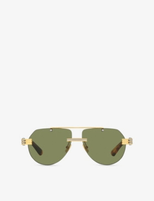 BV1342S Pilot-Frame Metal Sunglasses | Selfridges