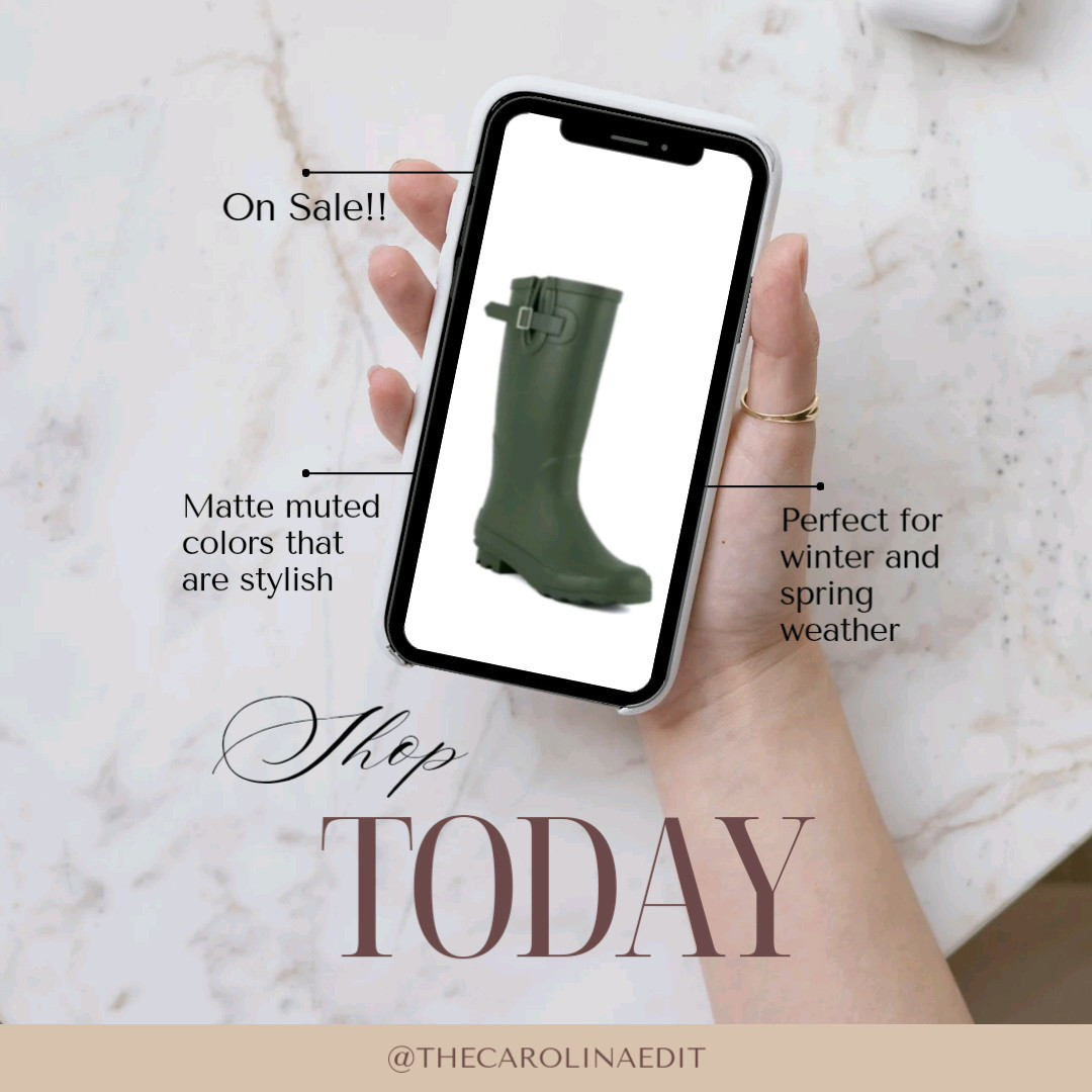 Love the look of Wellies but want a deal? These outdoor boots are the perfect pick. Great for winter and spring weather as we dodge rain and sleet or snow. Size up half a size. #rubber boots #wellies #englishstyle #winterstyle #springstyle #outdoor #boots 

#LTKSeasonal #LTKSaleAlert #LTKStyleTip