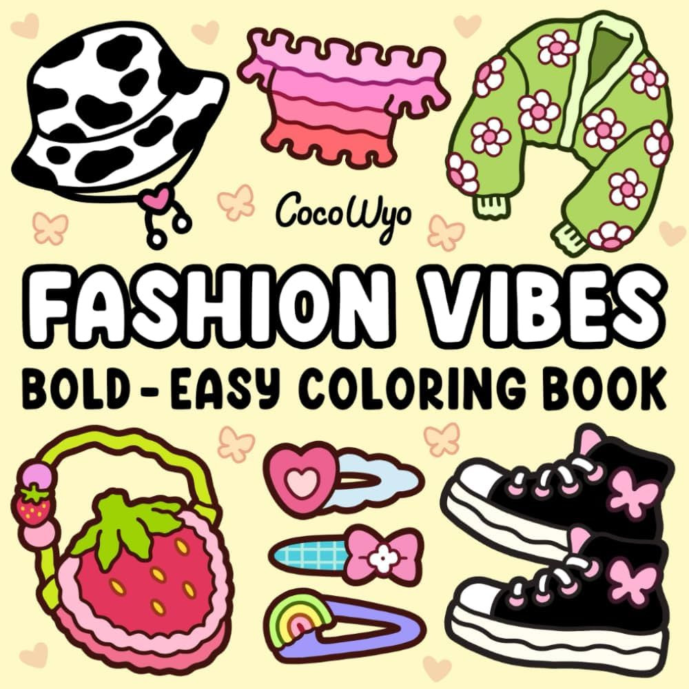 Fashion Vibes: Coloring Book for Adults and Teens, Bold and Easy Designs for Relaxation Featuring... | Amazon (CA)