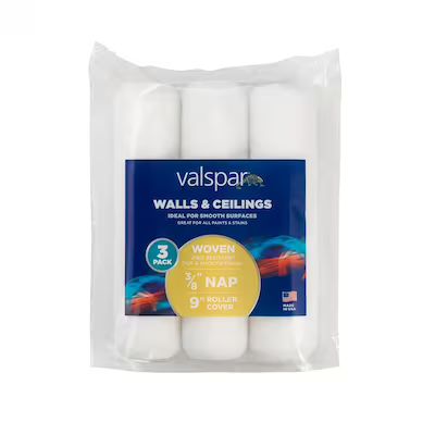Valspar 3-Pack 9-in x 3/8-in Nap Woven Polyester Paint Roller Cover | Lowe's