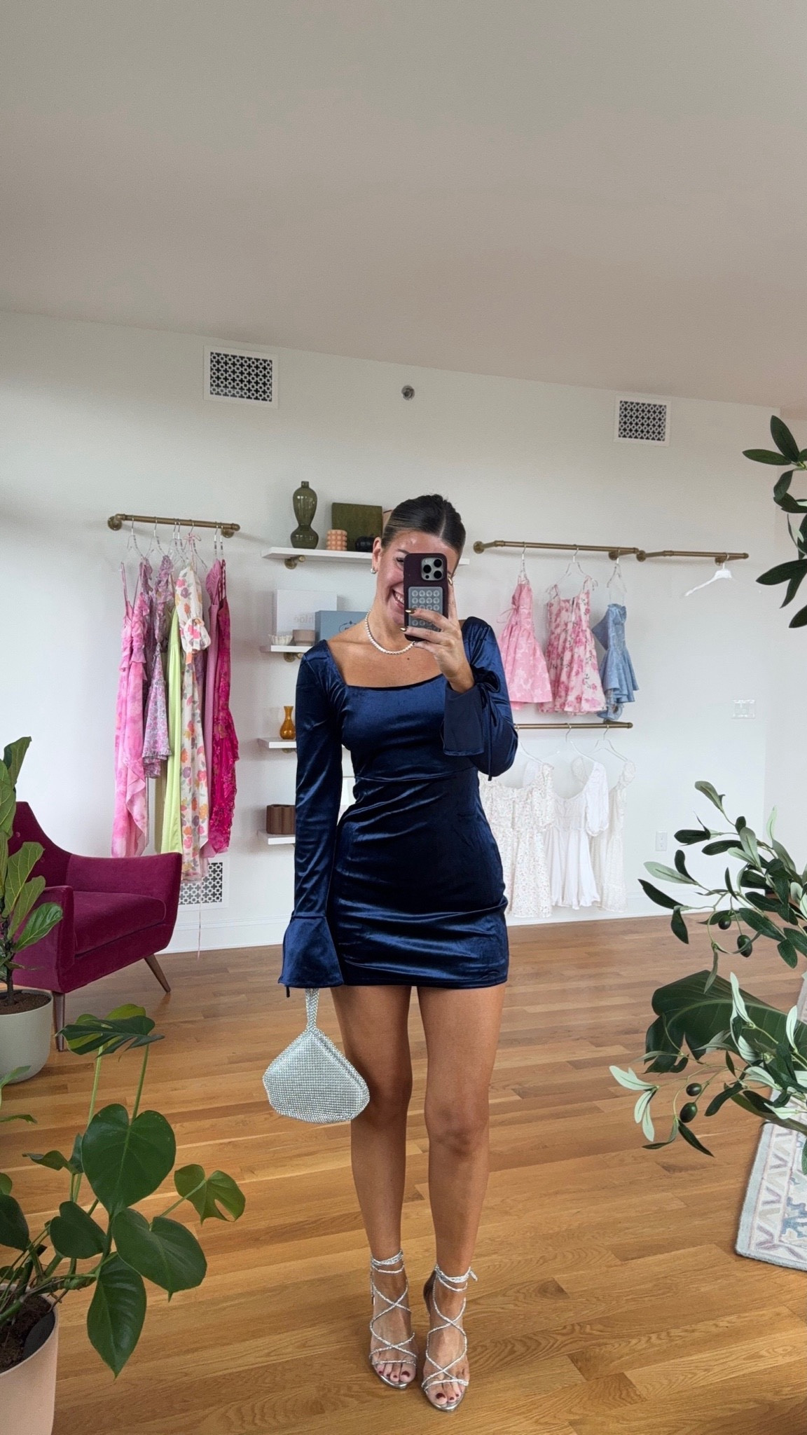 Blue velvet dress with a fun sleeve detail is from lulus!
For Victoria Emerson jewelry use code: Emerson

#LTKHoliday #LTKfindsunder100 #LTKSeasonal
