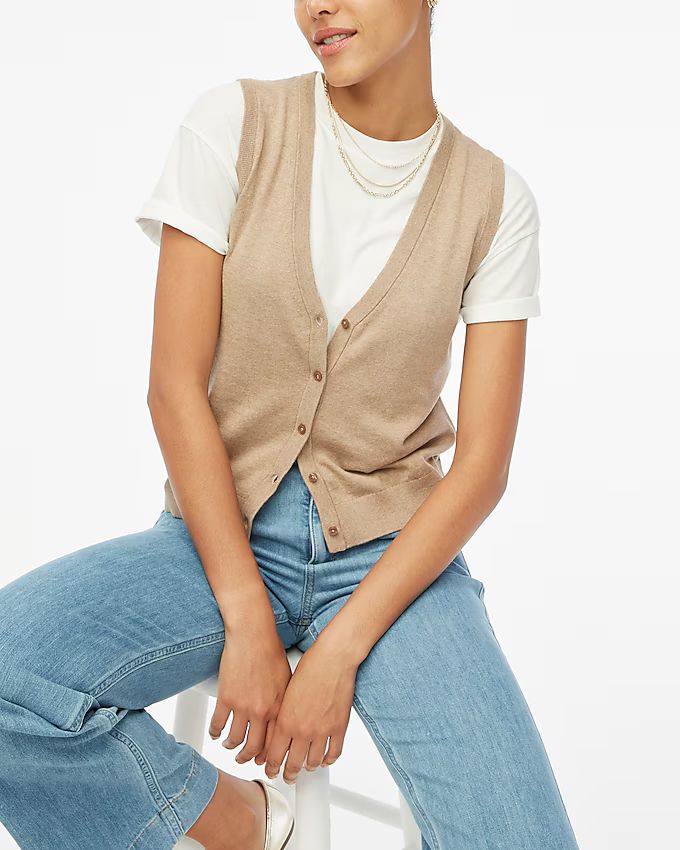 Button-front sweater-vest | J.Crew Factory