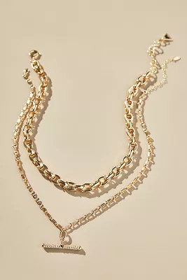 Pavé Bar Layered Necklaces, Set of 2 | Anthropologie (US)
