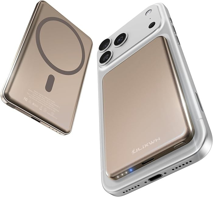 [0.3" Ultra Slim] [Alloy-Made] ULiXWH Magsafe Portable Charger for iPhone, 2025 Upgrade 5000mAh F... | Amazon (US)