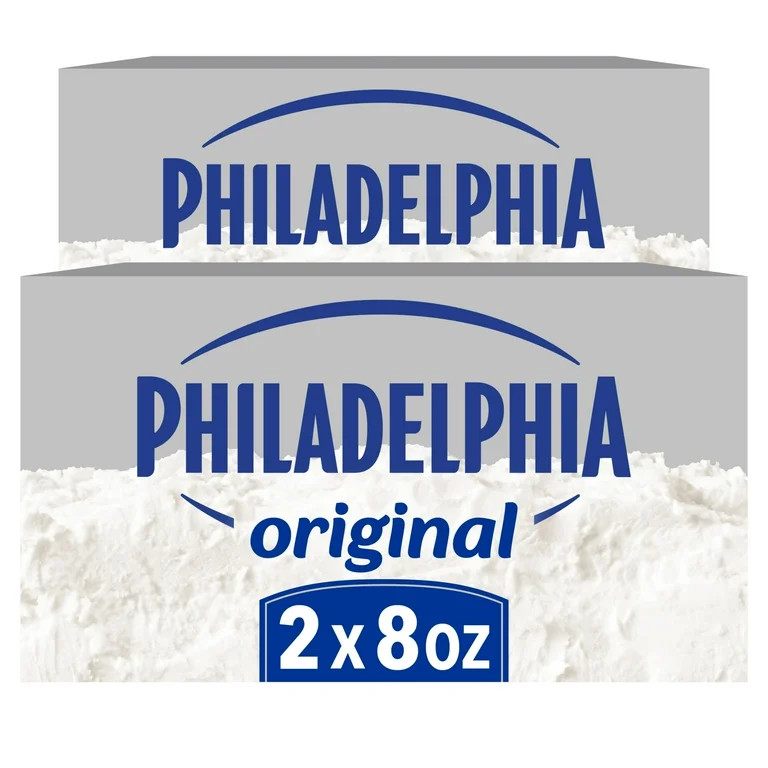 Philadelphia Cream Cheese, 2 Blocks, for Recipes and Baking, Original, No Artificial Preservative... | Walmart (US)