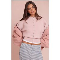 Pink Compact Knit Cardigan | PrettyLittleThing US