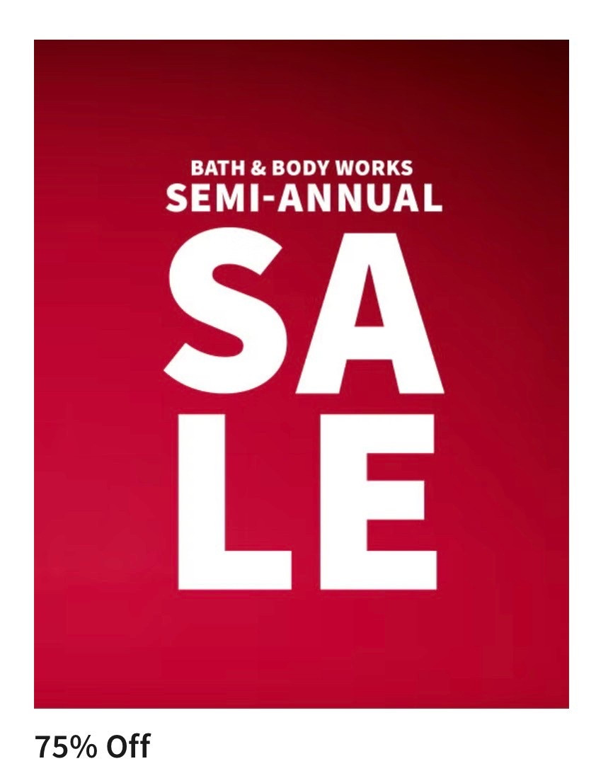 Bath and body works semi annual sale is going! 75% off most items! Linking my order! Candles are $12 and hand soaps are less than $4! 

#LTKHoliday #LTKHome #LTKGiftGuide