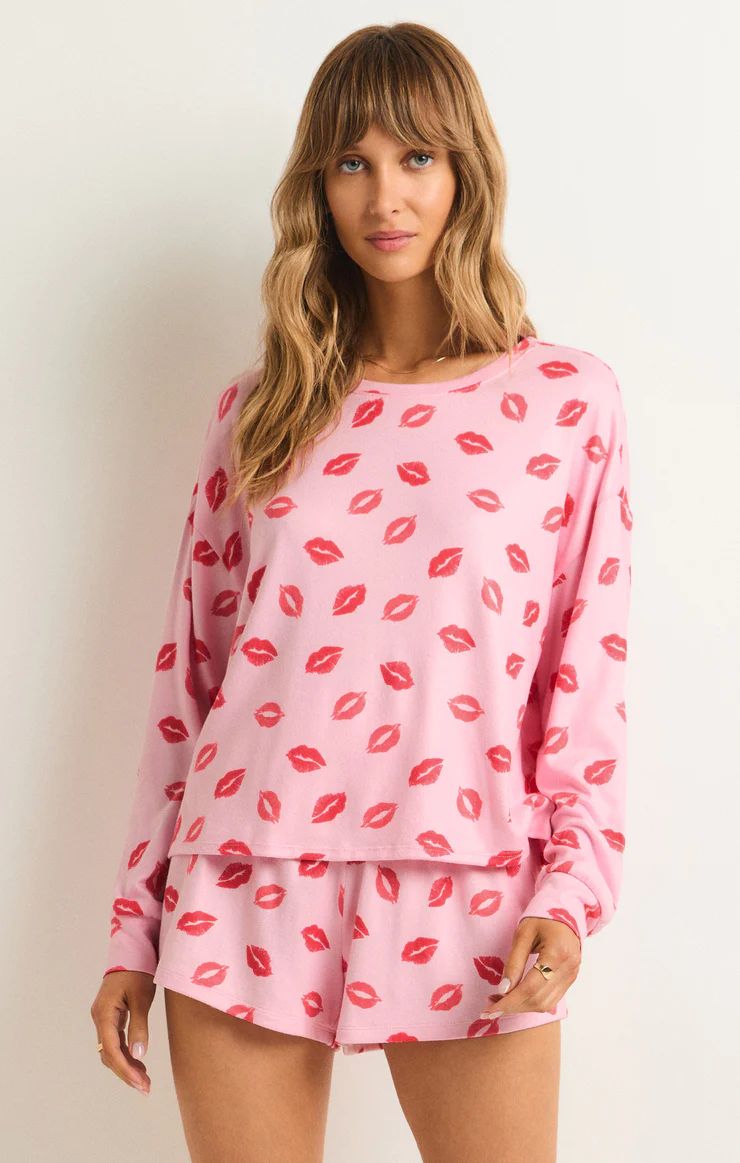 Pucker Up Kisses Long Sleeve Top | Z Supply