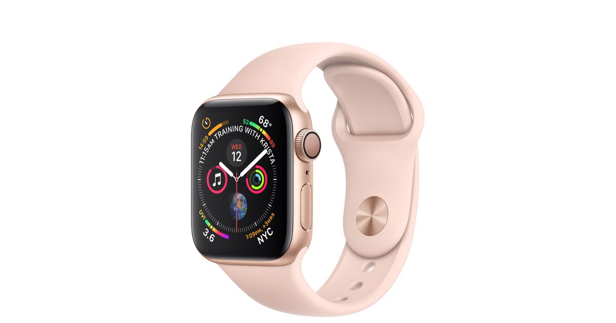 Apple Watch
                Gold Aluminum Case with Pink Sand Sport Band | Apple (US)